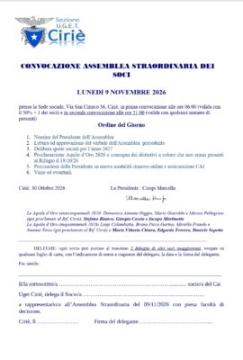 Assemblea straordinaria